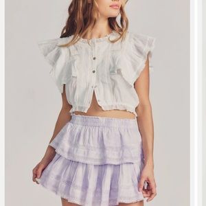 Size sm LoveShack Fancy Skirt. Brand new never worn!